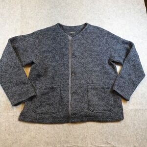 Engineered Garments Cardigan Mens‎ Large Blue Knit Textured Button Front Jacket